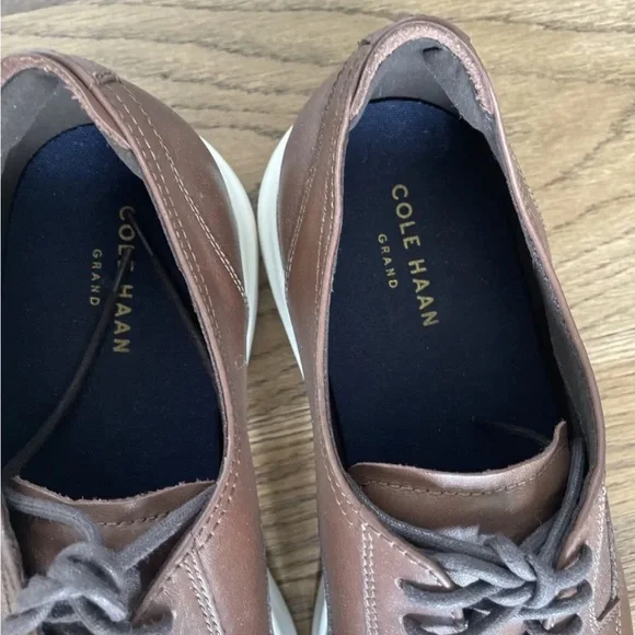 Cole Haan Grand Atlantic Oxford Mens 13M Brown Chestnut Shoes C34853 NWOB - Picture 2 of 8